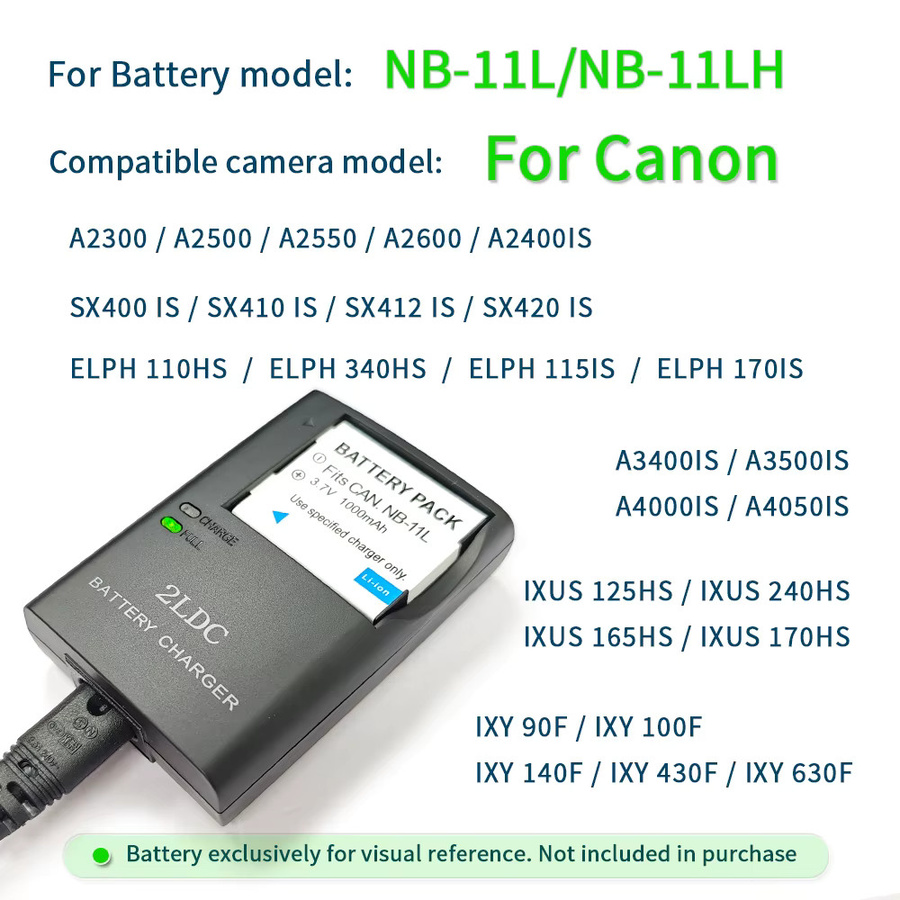 Canon Kamera-Akku-Ladegerät für NB-11L und NB11LH Akkus, Schwarz - Bild 4