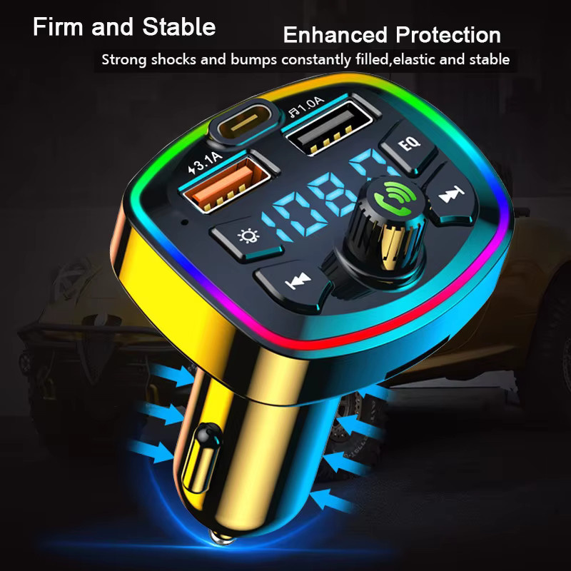 FireFrog Bluetooth 5.0 FM-Transmitter mit Freisprecheinrichtung und 20 W USB Super Quick Charge Adapter in Schwarz - Bild 4