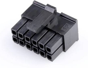 Molex Buchsengehäuse-Kabel Schwarz, 12 Polzahl, Rastermaß: 3mm - Bild 1