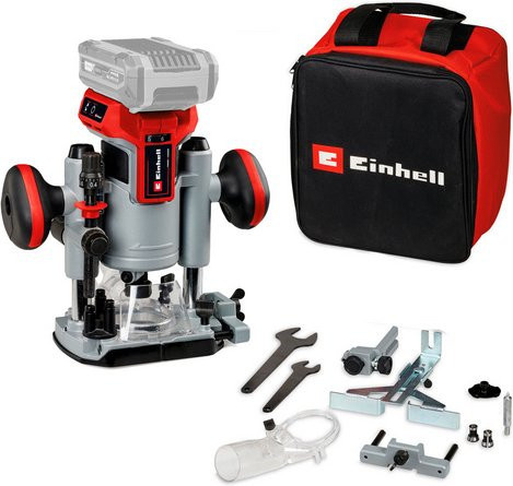 Einhell Akku-Oberfräse und Kantenfräse TP-RO 18 Set Li BL Solo in Schwarz-Rot mit 6mm Aufnahme - Bild 2