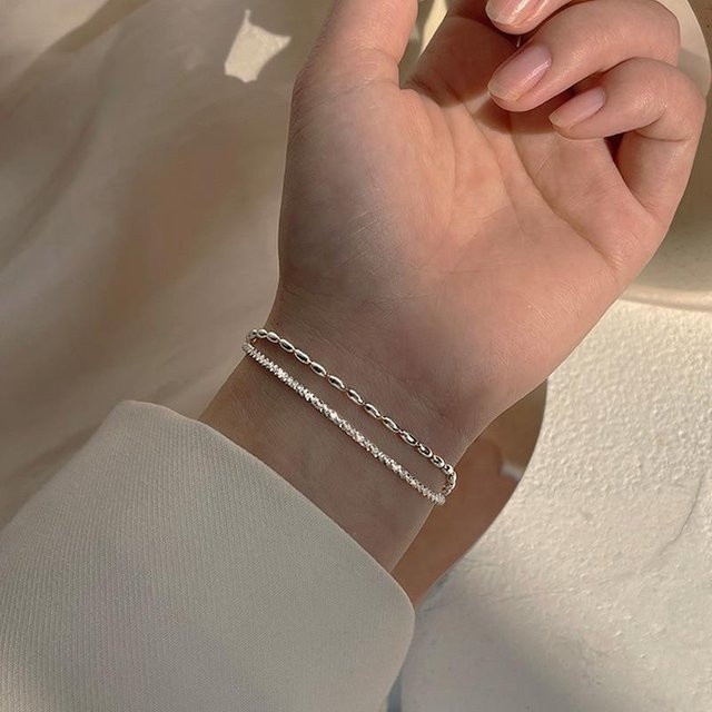 Armband 925 Silber, Doppelschicht, Damen - Bild 1