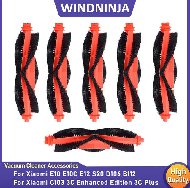 WINDNINJA Rollenbürste als Ersatzteil für Xiaomi E10 E10C E12 S20 D106 B112 C103 3C Enhanced Edition und 3C Plus Saugroboter - Bild 1