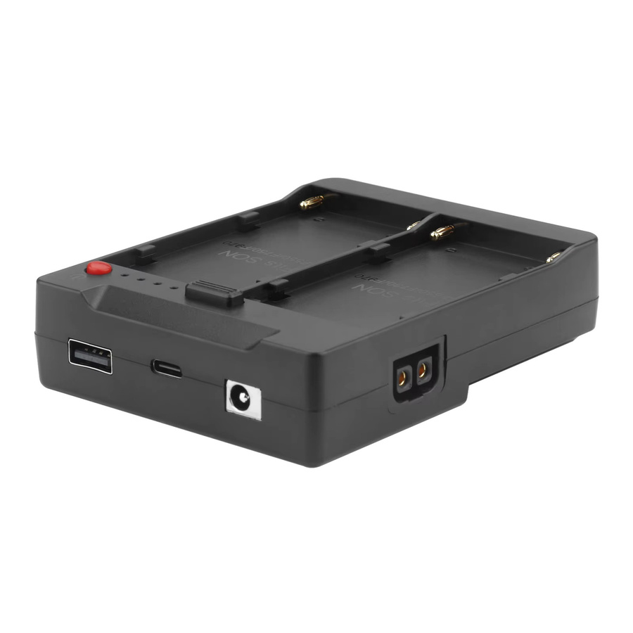 Probty Dual NP-F970 zu V-Mount Konverter Platte für NP-F Serie Batterien in Schwarz - Bild 2