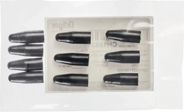Dräger Gummikappen für Strömungsprüfröhrchen, 10 Stück, Schwarz - Bild 1