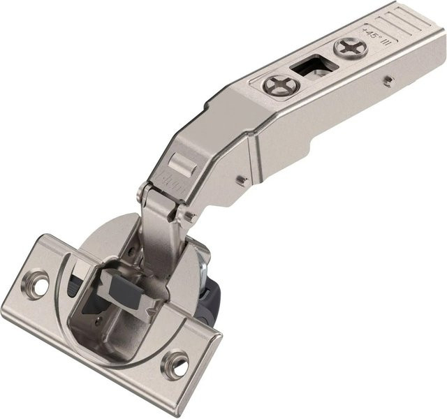 Blum Clip Top Blumotion Winkelscharnier 45 Grad III mit Soft-Close und maximalem Aufschlagend, Nickelplattiert, Silber - Bild 1