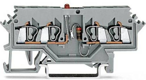 WAGO LED-Klemme 280-624/281-434 Zugfeder Grau 100 Stück - Bild 1