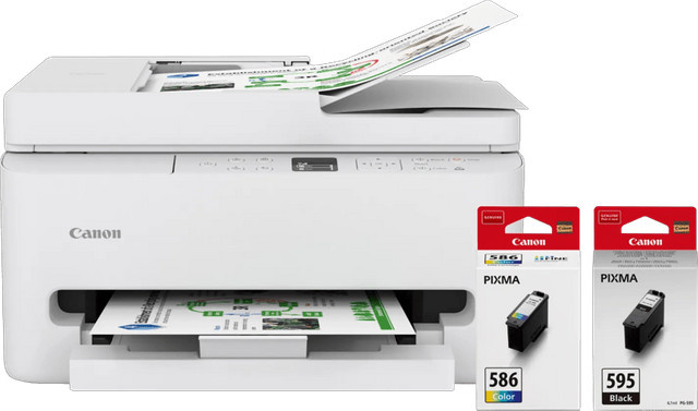 Canon PIXMA TS7550i Inkjet-Multifunktionsdrucker in Weiß inklusive einem Satz Reservepatronen mit WLAN, Drucken, Scannen und Kopieren - Bild 1