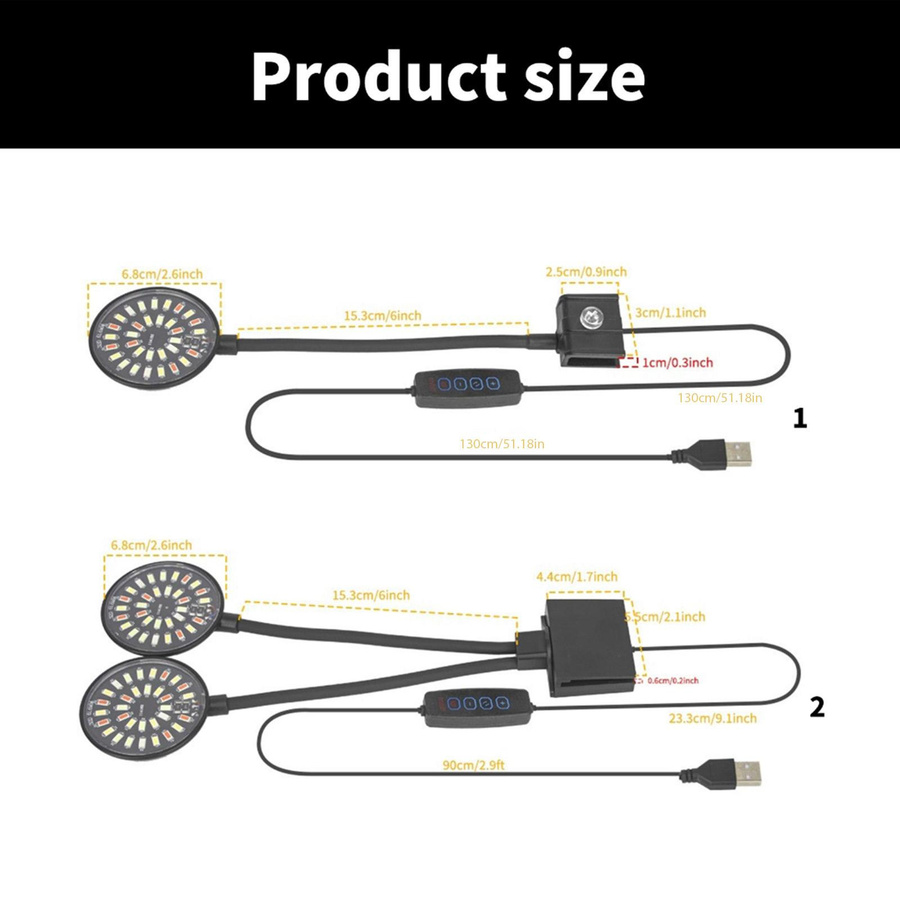 Scandium LED-Growlight für Meerwasseraquarien in Schwarz mit USB-Anschluss und Clip-Halterung - Bild 4
