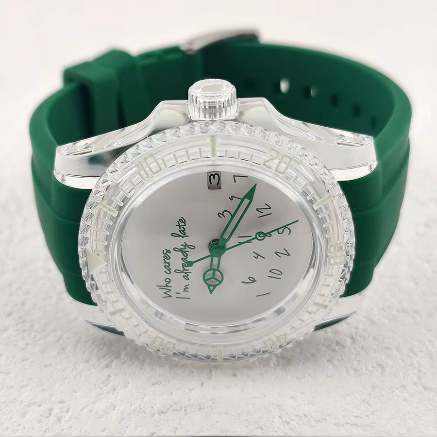OUMASHI Armbanduhr Herren, NH35 Uhrwerk, 41,5 mm, Acryl, Transparentes Gehäuse - Bild 2