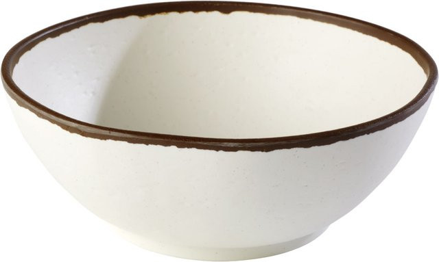 APS Schale CROCKER aus Melamin in Beige/Braun, rund, 1450 ml, B/T/H: 21 x 21 x 8 cm - Bild 1