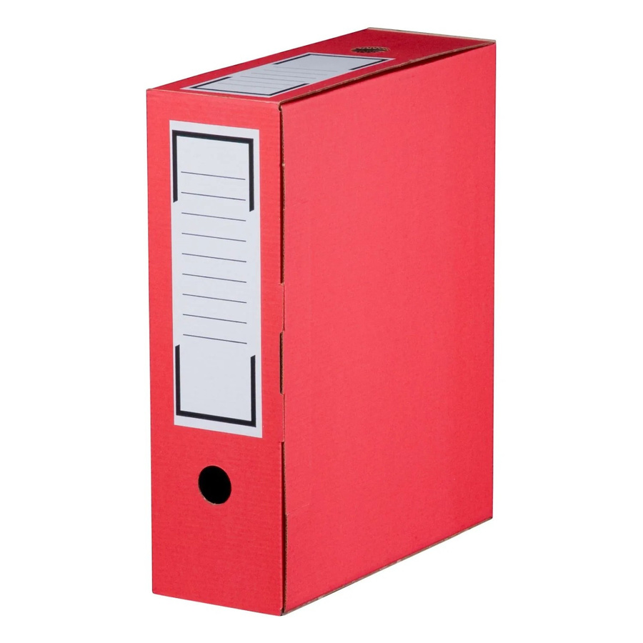 PROREGAL Archivbox aus Wellkarton für A4, Rot, B: 31,5 cm, T: 9,6 cm, H: 26,0 cm - Bild 2