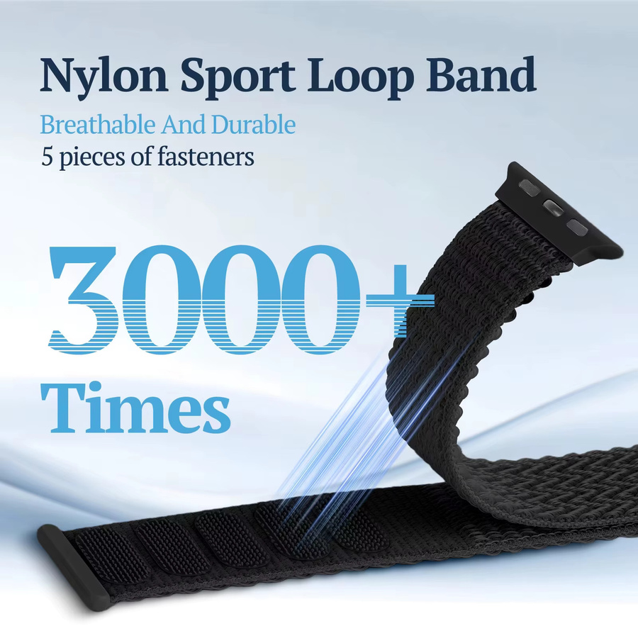 Nylon-Schlaufenarmband für Apple Watch, Textil/NATO, Unisex, Gemustert - Bild 4