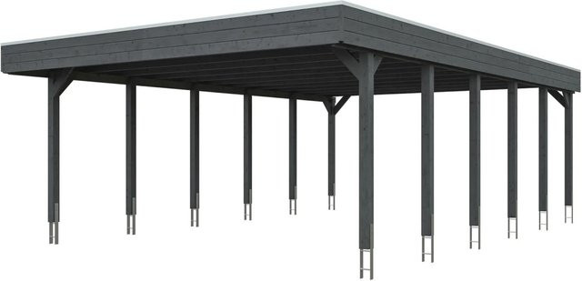 SKANHOLZ Carport Friesland aus Fichte mit EPDM-Flachdach in Schiefergrau, B: 546 cm, T: 860 cm - Bild 4