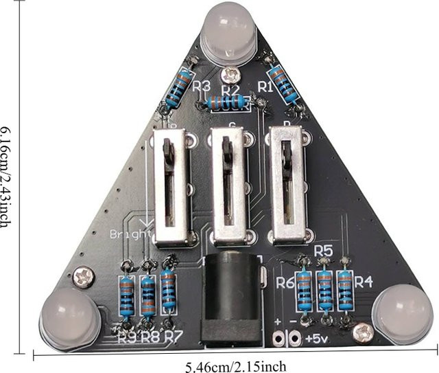 F8-RGB-Lampe Elektronisches DIY-Kit zum Üben des Lötens mit einstellbarer Lichtfarbe und Helligkeit - Bild 1