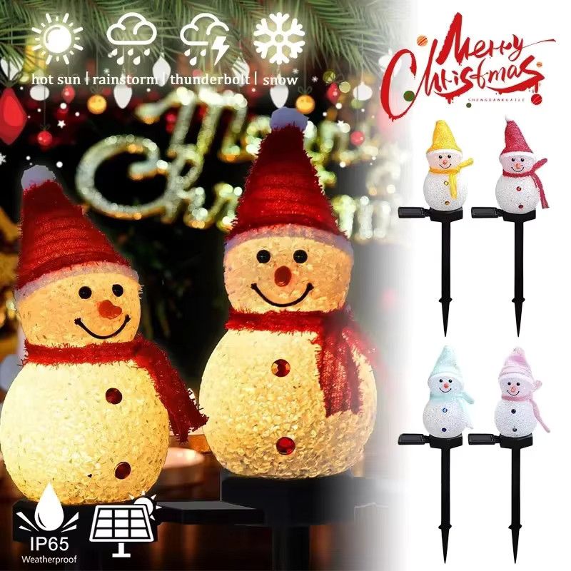 Heinast Solar Schneemann LED Pfahl Lichter wetterfeste Gartenstecker für Haus und Hof - Bild 5