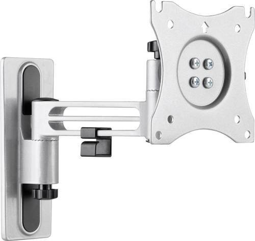 My Wall HC1-2L TV-Wandhalterung in Silber mit integrierter Wasserwaage, drehbar und neigbar, VESA 75x75 mm, für Bildschirme von 33,0 cm bis 81,3 cm - Bild 1