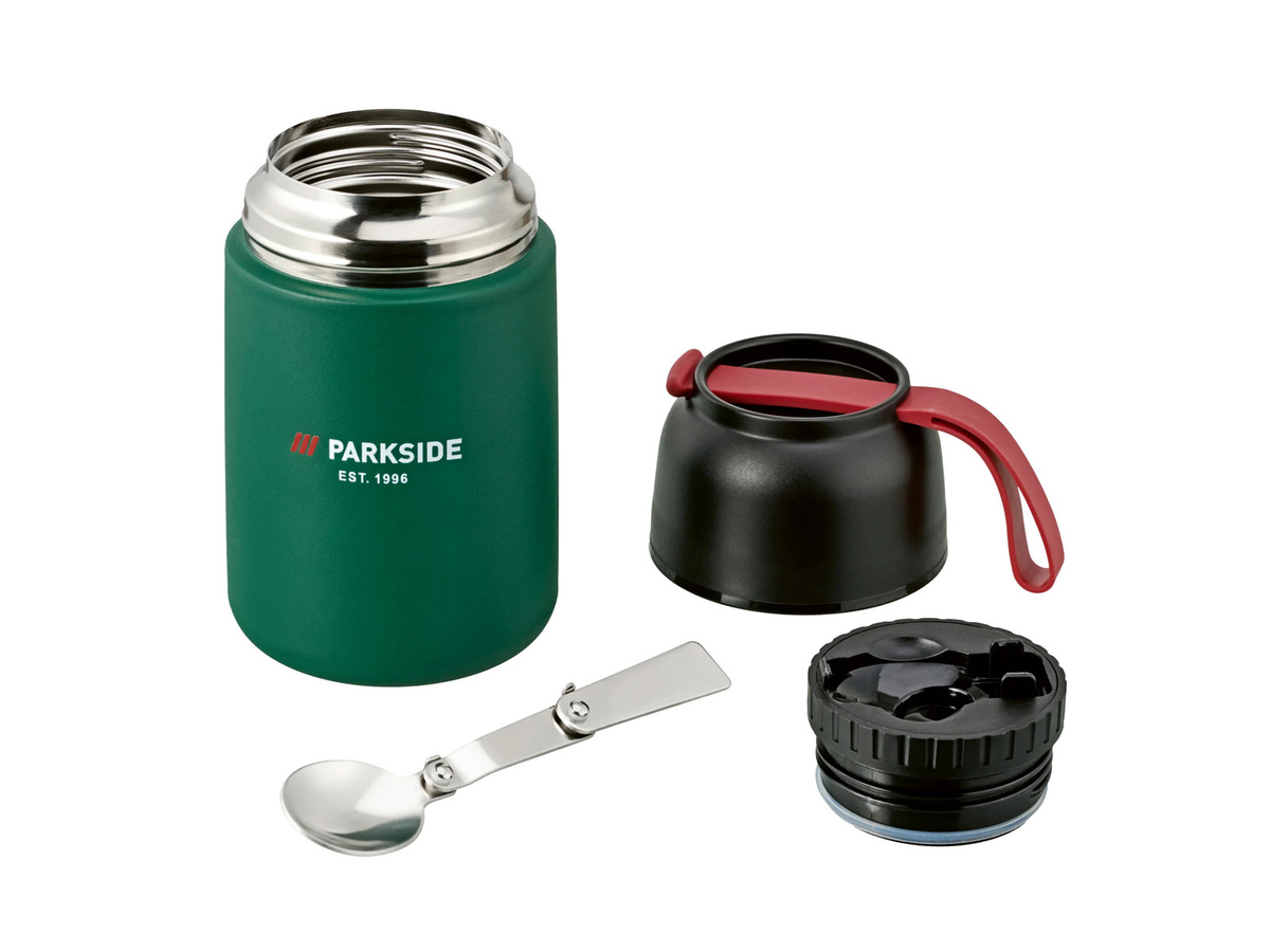 PARKSIDE Isolier-Lunchbehälter Fan-Edition in Grün mit Besteck, auslaufsicher und aus Edelstahl - Bild 2