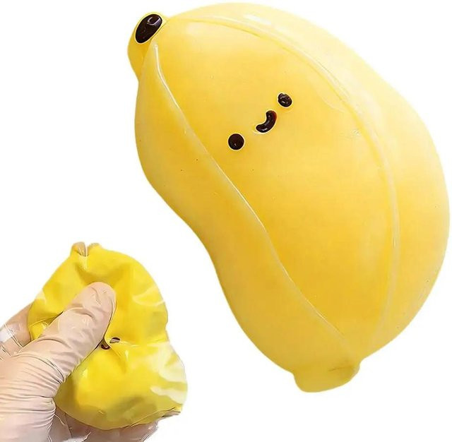 Binchi Fitness Kawaii Banane Quietschspielzeug, Süße Frucht, Stressabbau Fidget Spielzeug, Weich, Langsam Aufgehend Entlüftung Sensorisches Spielzeug - Bild 1