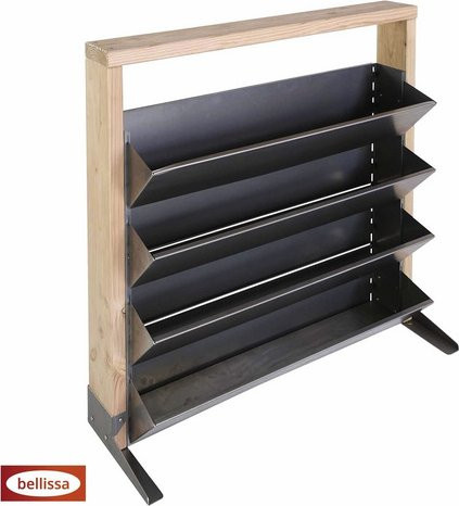 Bellissa Vertikales Hochbeet Inalto M4 aus verzinktem Stahl in Silberfarben, B/H/L: 32 x 100 x 100 cm - Bild 1