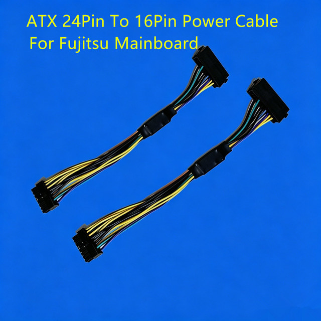 2er-Set Fujitsu ATX 24-Pin auf 16-Pin Motherboard Adapter Stromkabel für D3230-A11 D3221-A12 D3348-A13, Länge: 30 cm - Bild 1