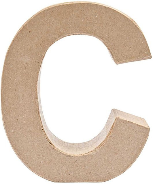 Rico Design 3D Papp-Buchstabe C stehend aus Pappe, Höhe: 17,5 cm - Bild 1