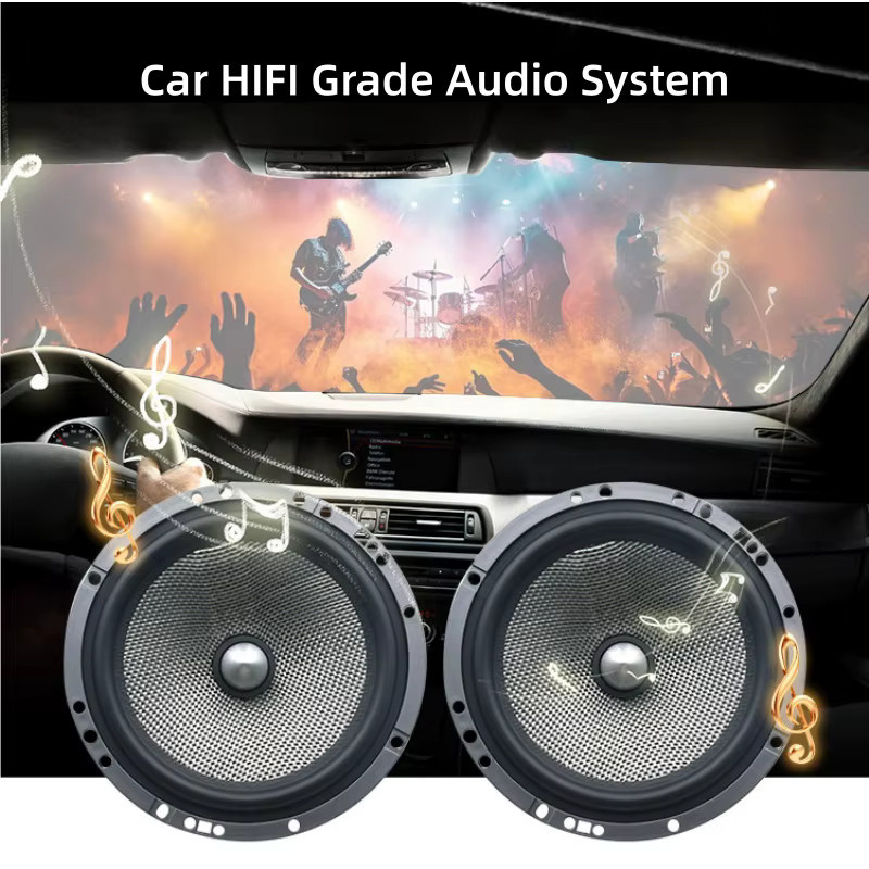 KUERL 6,5 Zoll 2-Wege-Auto-Koaxiallautsprecher-Set in Schwarz mit 140 W High Fidelity Stereo Sound - Bild 4