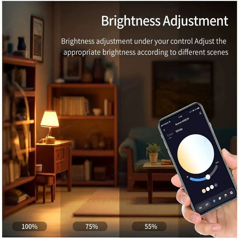 Tuya Bluetooth Smart LED Birne E27, 15 W, RGB + CW + WW, dimmbar, Multicolour - Bild 4