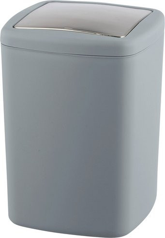 WENKO Schwingdeckeleimer aus Kunststoff, grau, Volumen: 8,5 l, B: 20,5 cm, T: 28,5 cm, H: 20,5 cm - Bild 1