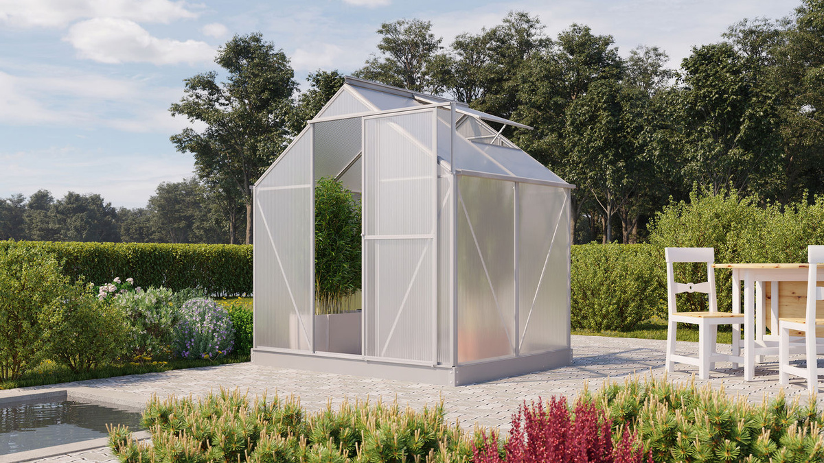 Vitavia Gewächshaus Eos 3100 aus Aluminium mit 3,1 m² Fläche und 4 mm HKP-Verglasung - Bild 2