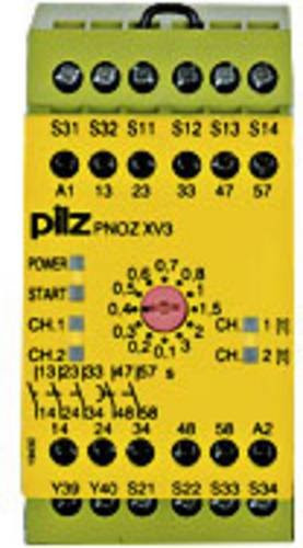 PILZ Sicherheitsschaltgerät PNOZ XV3, 24V/DC, 3 Schließer (3n/o), 2 Öffner (2n/c), gelb, B: 45 mm, H: 87 mm, T: 121 mm - Bild 1