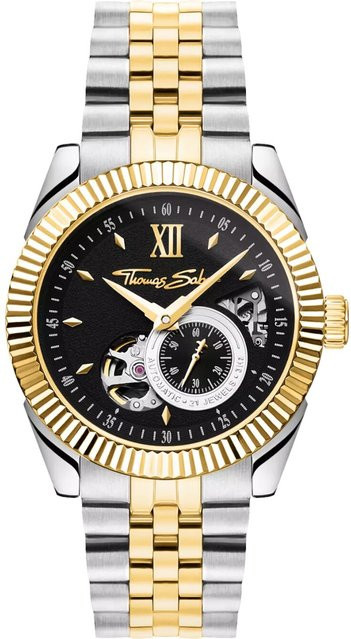 Thomas Sabo Herrenuhr, Automatik, Edelstahl, Bicolour, 41 mm, Schwarz - Bild 1