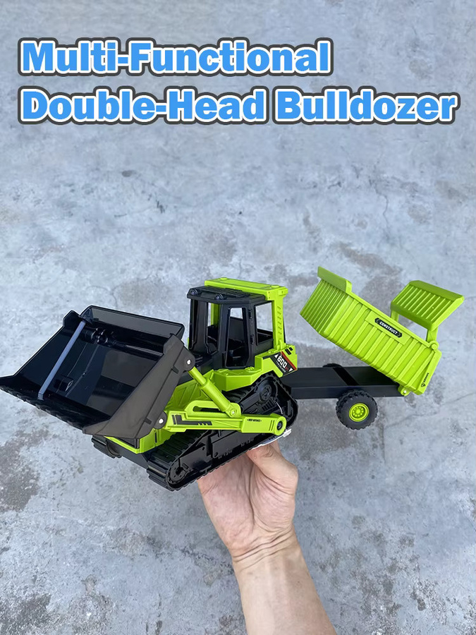 CONUSEA Simulations-Multifunktions-Gabelstapler-Modell-LKW, Doppelkopf-Bulldozer, Trägheits-Transportfahrzeug - Bild 3