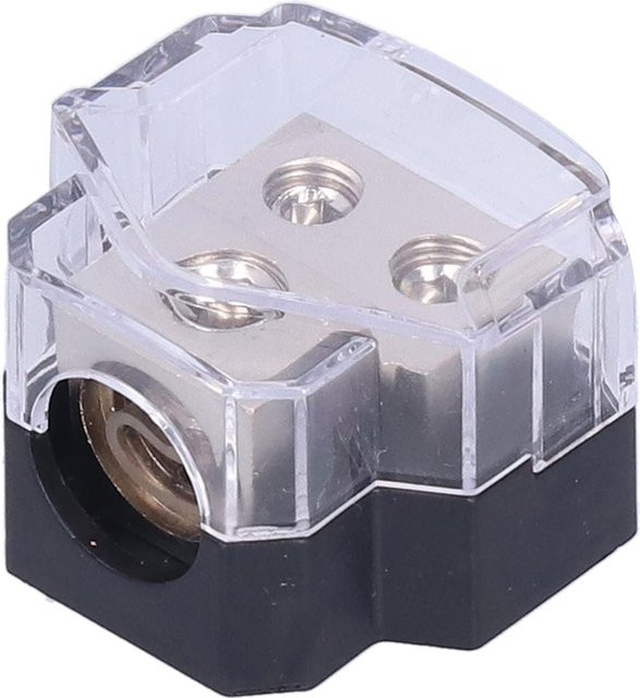 CosyHome Stromverteilerblock Sicherungshalter mit 1 Eingang und 2 Ausgängen 60A für Pkw Lkw Boote und Wohnmobile in Grau - Bild 1