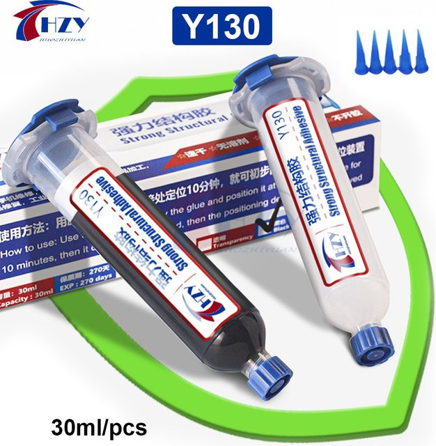 HZY Y130 Strukturklebstoff Hochleistungskleber für iPhone Glaslinse und LCD-Rahmen, transparent, 30 ml - Bild 1