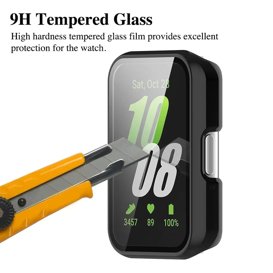 Samsung Galaxy Fit 3 Uhrenhülle und Displayschutzfolie, Kunststoff, Silber - Bild 3