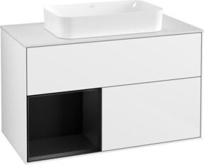 Villeroy & Boch Waschtischunterschrank Finion mit Abdeckplatte, Farbe Weiß, B: 100 cm, T: 50,1 cm - Bild 1