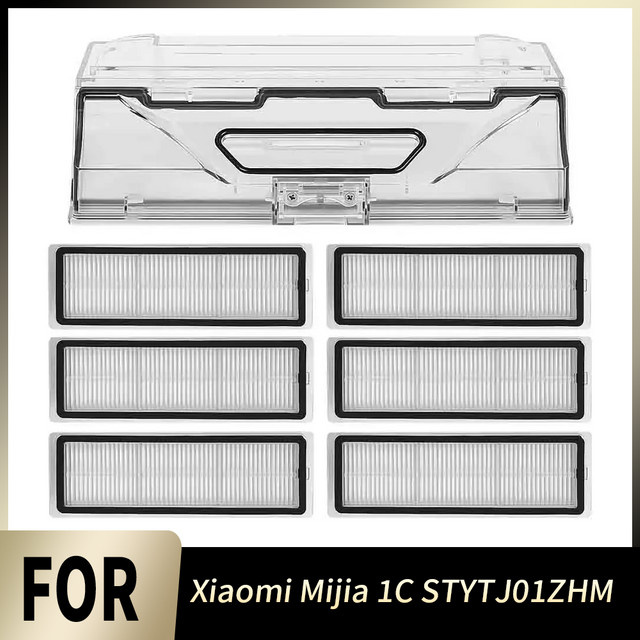 Xiaomi Ersatz Staubbehälter mit Hepa-Filter für MI Robot Mijia 1C STYTJ01ZHM Saugroboter, transparent - Bild 1