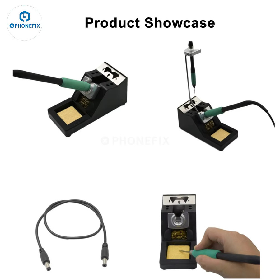 PHONEFIX Lötkolben Ständer aus Metall in Schwarz für JBC Aifen Aixun C210 C245 C115 - Bild 4
