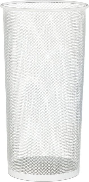 Relaxdays Schirmständer aus Metall in Weiß, Höhe: 49,5 cm, Breite: 26 cm, Tiefe: 26 cm - Bild 1