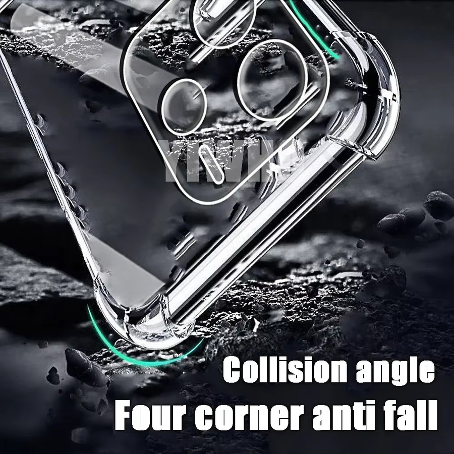 Xiaomi Transparente Airbag-Handyhülle für Redmi Note 14 Pro Plus, 13, 12, 11 Pro+ 4G 5G Stoßfeste TPU-Softcover - Bild 2