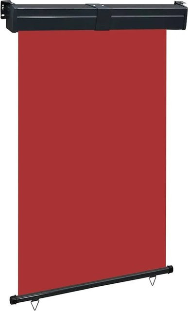 Furnicato Balkon-Seitenmarkise aus Polyester in Rot, B/H: 125 x 250 cm - Bild 1