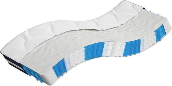 vidaXL Matratze mit Taschenfederkern H3 mittelfest B: 90 cm, T: 190 cm, H: 25 cm
