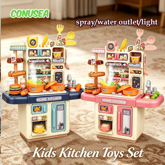 CONUSEA Kinderküchen-Spielzeugset, Kochtisch, mit Geräuschen und Sprühfunktion - Bild 1