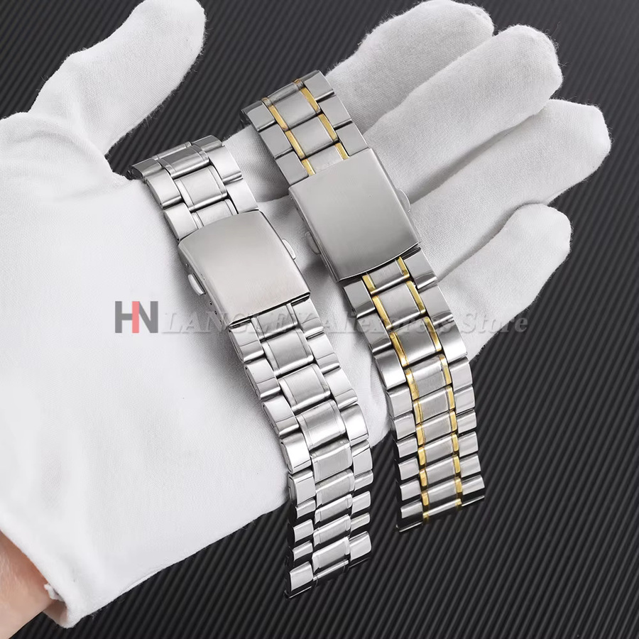 Uhrenarmband Edelstahl, Verriegelungsschnalle, Unisex - Bild 2