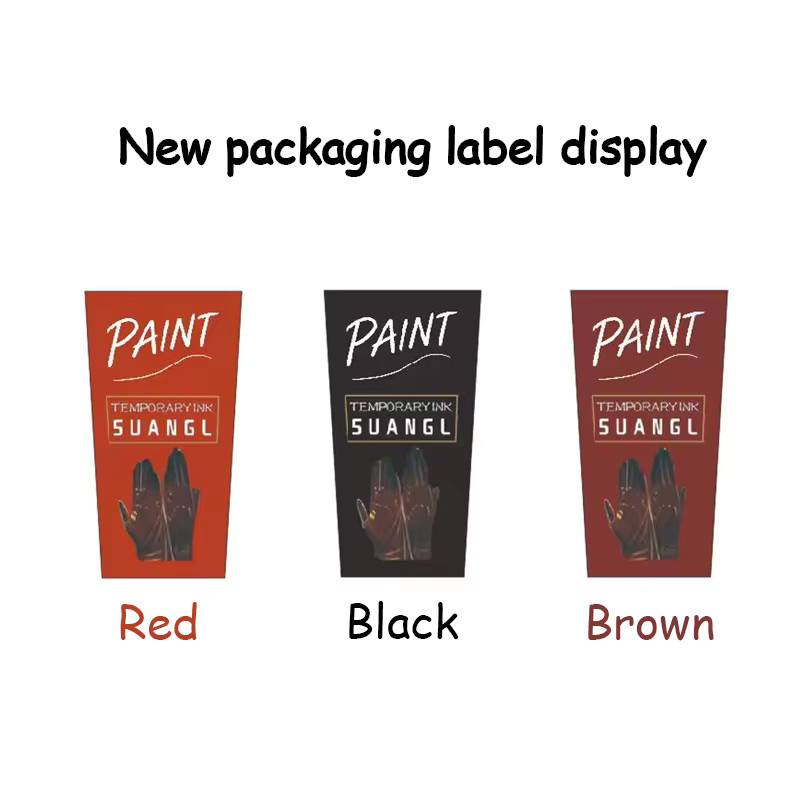 SUANGL Henna-Kegel, Indische Henna-Tattoo-Paste, Schwarz Braun Rot Weiß - Bild 2