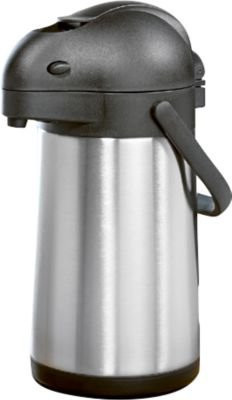 Esmeyer Pump-Isolierkanne STREAM aus doppelwandigem Edelstahl mit Pumpsystem, Silber/Schwarz, Inhalt: 1,9 l, Höhe: 33 cm, Durchmesser: 15 cm - Bild 2