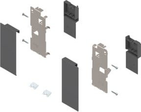 Blum LEGRABOX Fronthalter für Innenschubkasten Höhe K, links/rechts, oriongrau matt - Bild 1