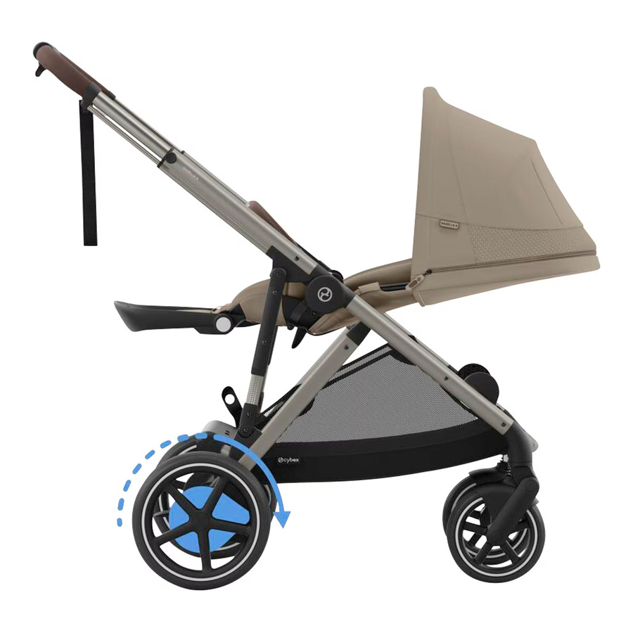 Cybex Gold Kinderwagen e-Gazelle in Beige und Gold als Allround-Kombikinderwagen mit Federung und Schwenkrädern - Bild 2