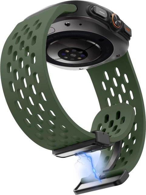 Uhrenarmband Silikon, Magnetische Schnalle, Green, Samsung Galaxy Watch 8 44 mm 40 mm 8 Classic 46 mm - Bild 1