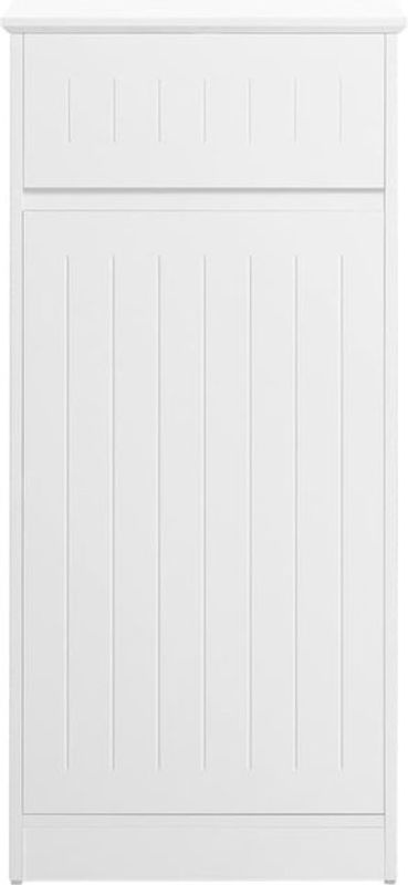 SoBuy Wäscheschrank BZR110-W in Weiß mit ausklappbarer Wäschetruhe und Schublade für das Badezimmer - Bild 5